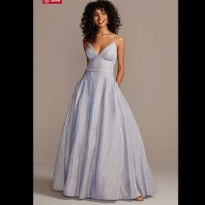 Silver prom dress NWOT